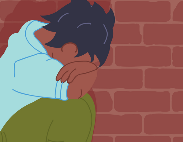 Illustration of a boy looking sad