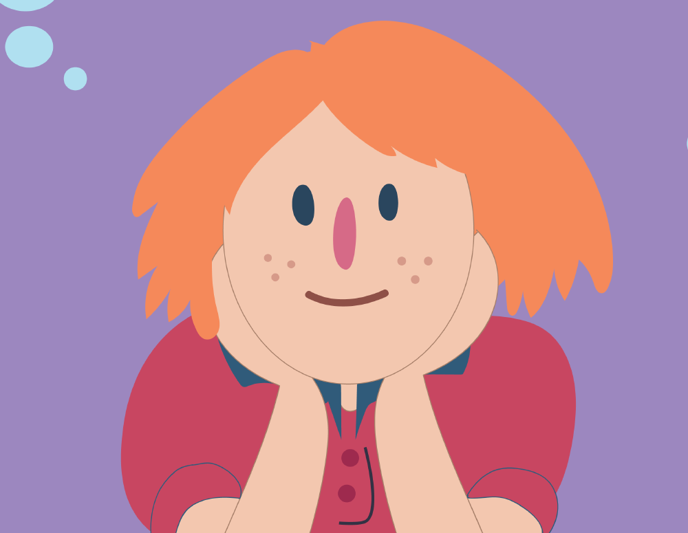 A child smiling.