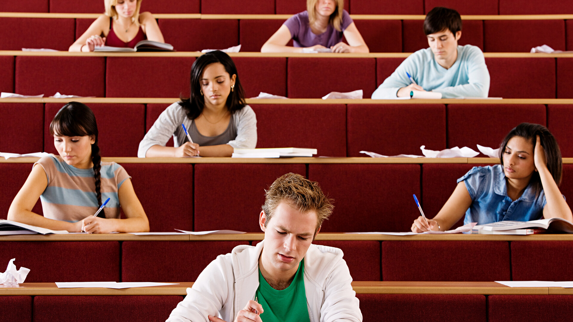 Students in lecture theatre