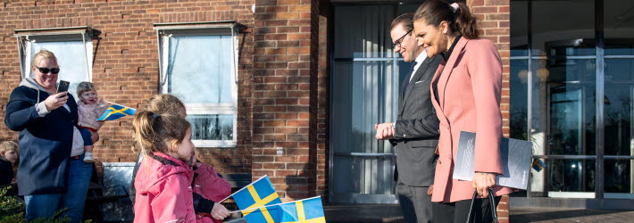 HKH kronprinsessan Viktoria och prins Daniel bes&ouml;ker H&ouml;gan&auml;s