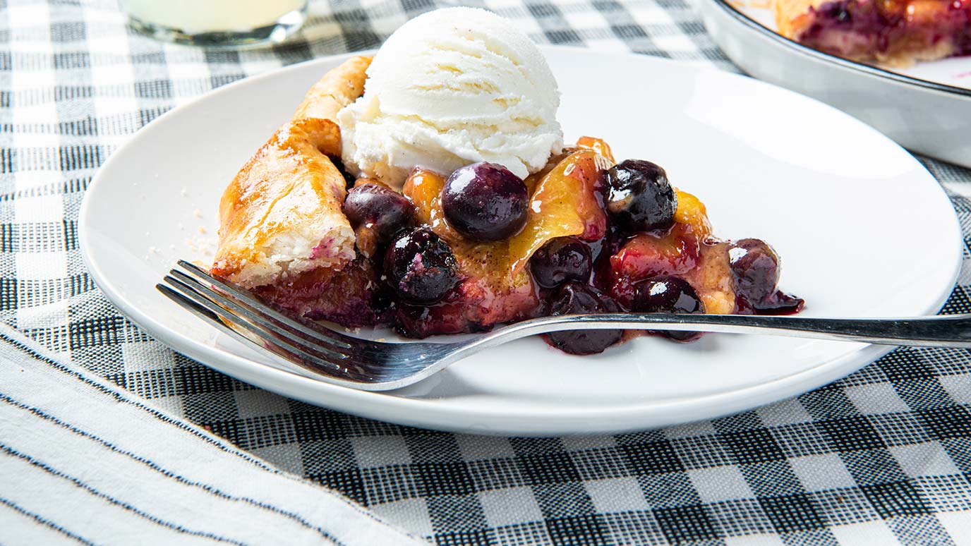 Summer Fruit Tart with Ice Cream