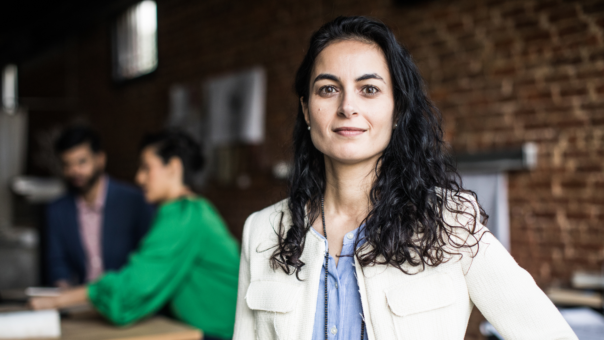 Portrait of businesswoman in creative office