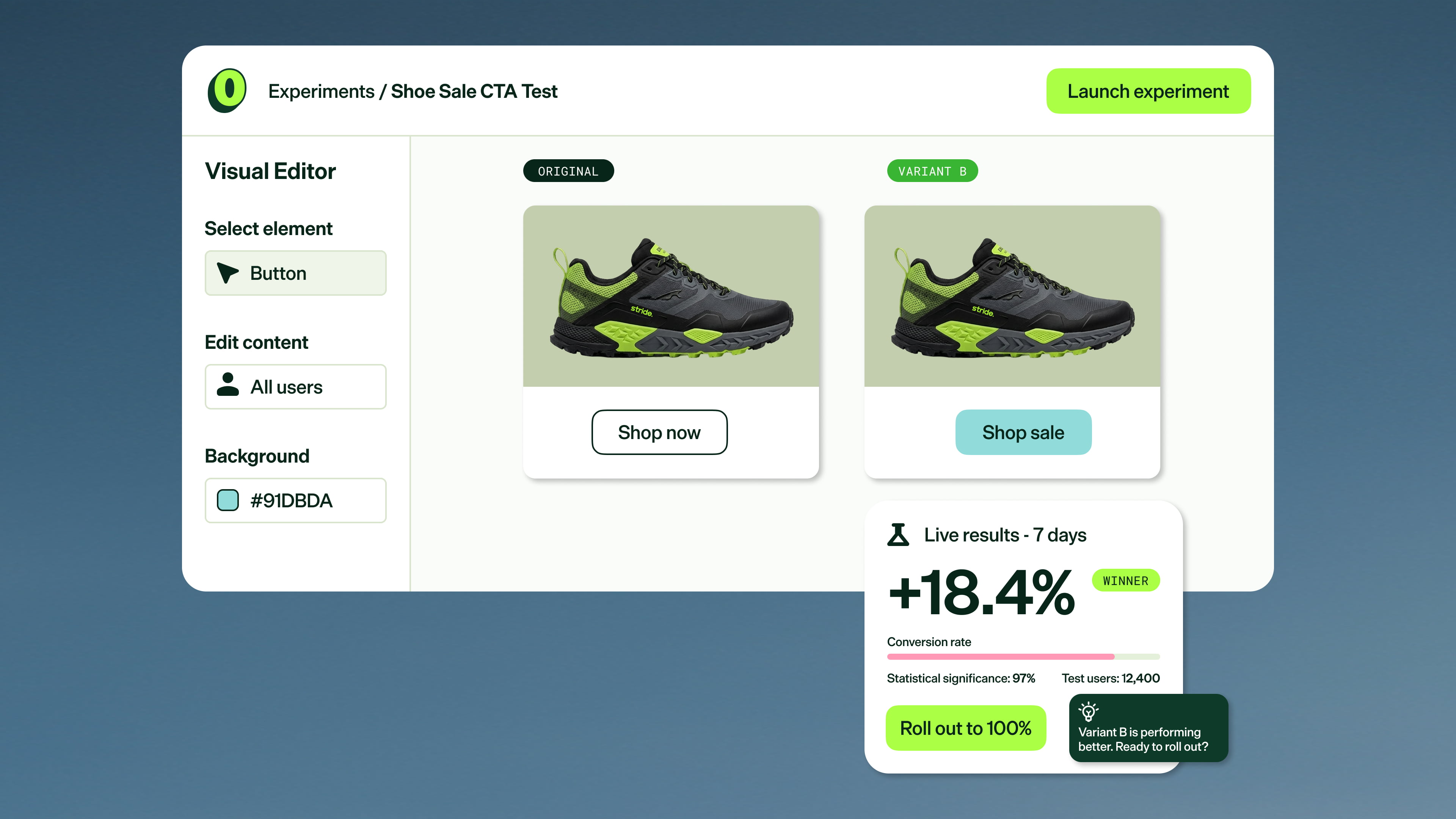 Product visual showing product UI