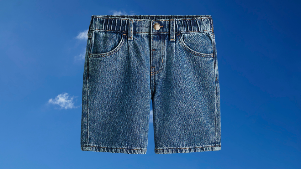 Blue denim shorts
