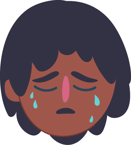 person full of sadness with tears rolling down their face