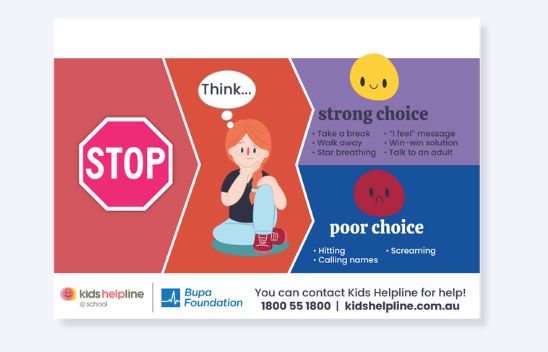 Stop think strong choice poster