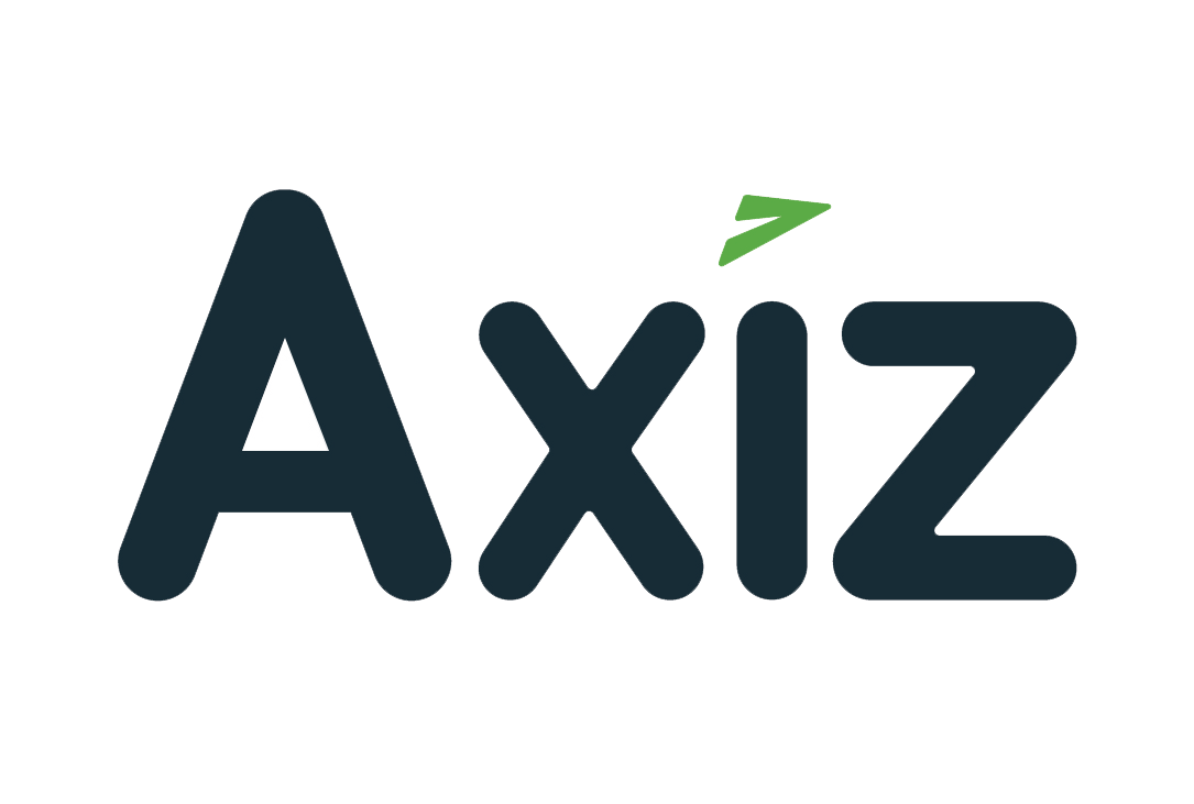 Axiz logo with a green accent above the letter i