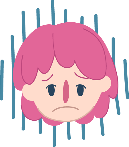 Face of person looking upset