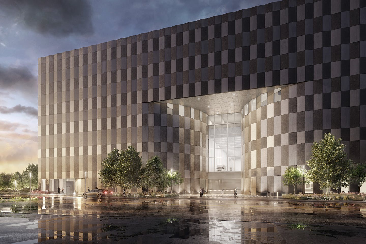 A graphic rendering of BIG’s design for Wildflower Studios.