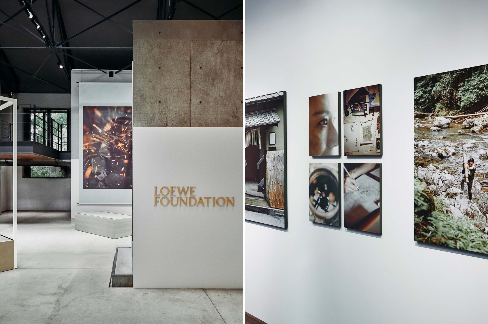 LOEWE財団展示（2024）。クラフトの継承を“体験”へ昇華。展示空間を含めて企画された。出典：ロエベ公式サイト