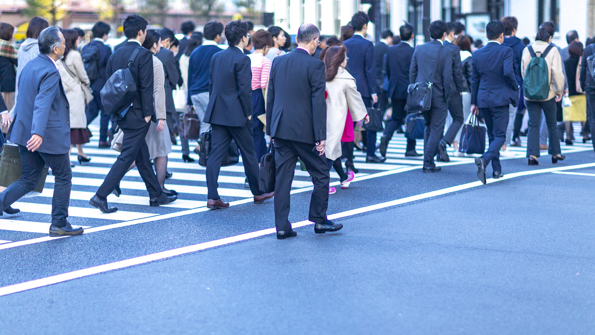 business man walking on the street