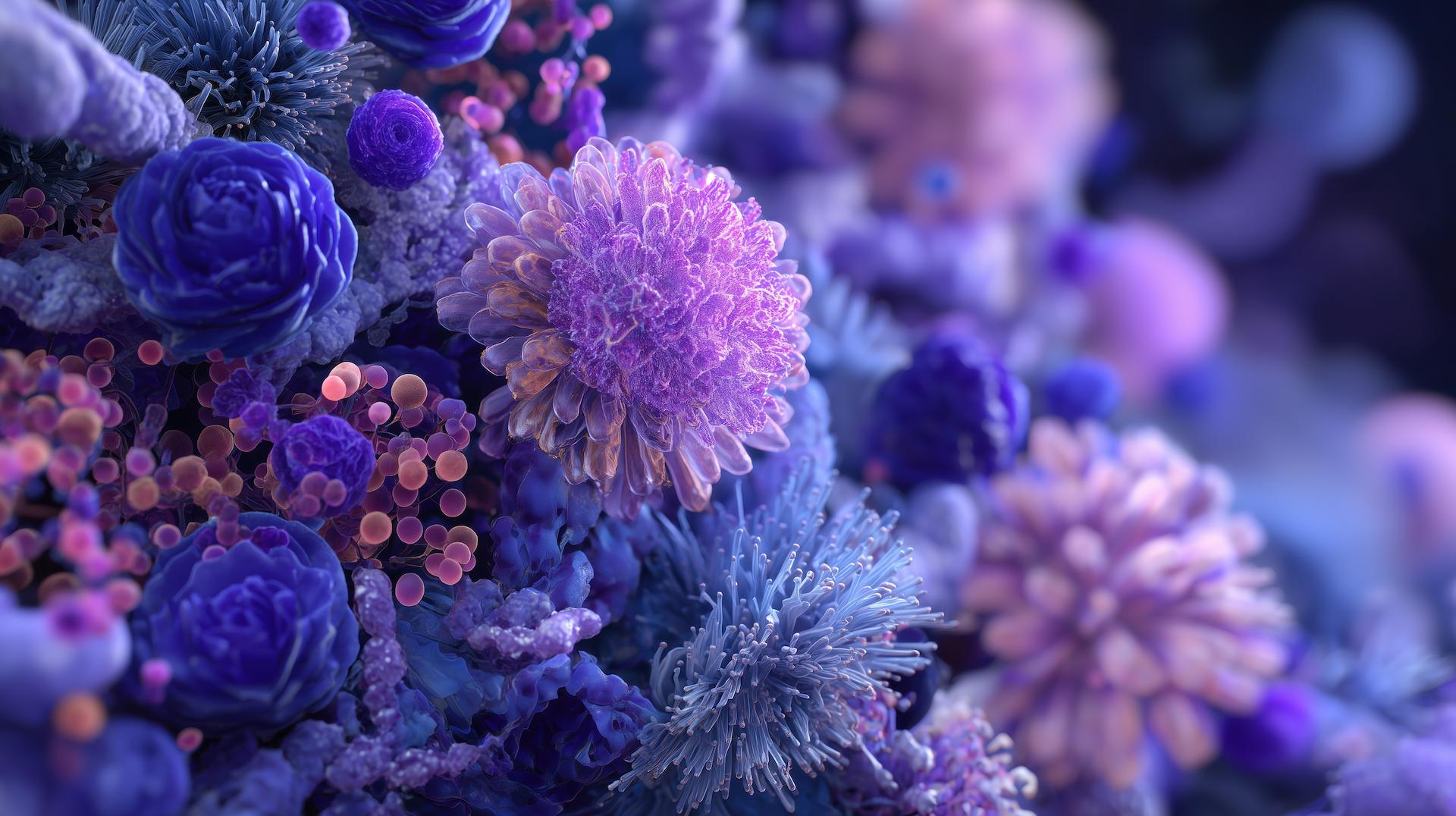 Digital image of gut flora.