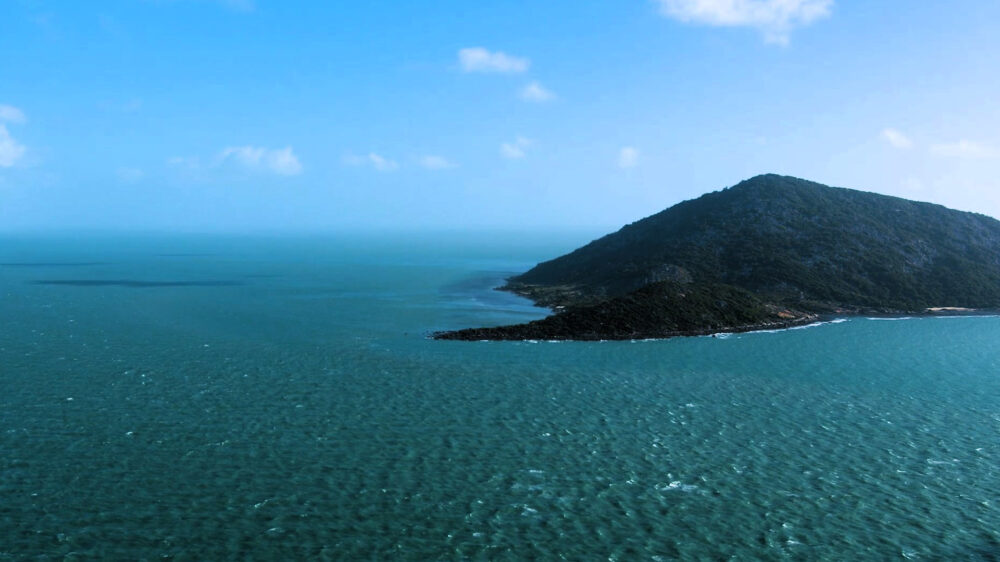 Photo of beautiful Remote North Queensland island taken from the sky