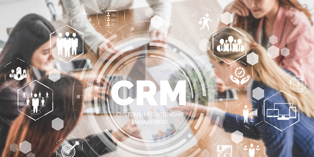 CRM Customer Relationship Management for business sales marketing system concept