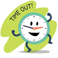 happy clock doing a little dance