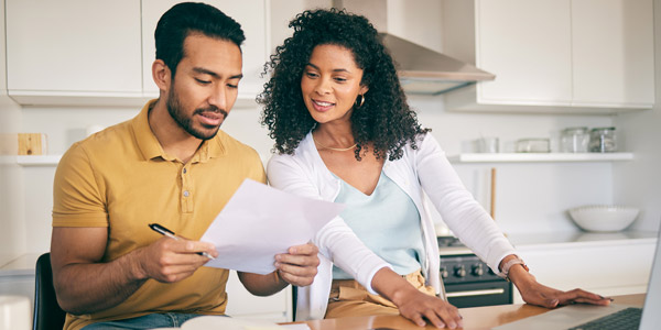 couple going over paperwork