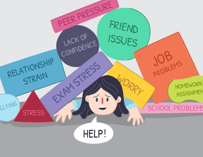 Girl overwhelmed by worry, stress and life in general