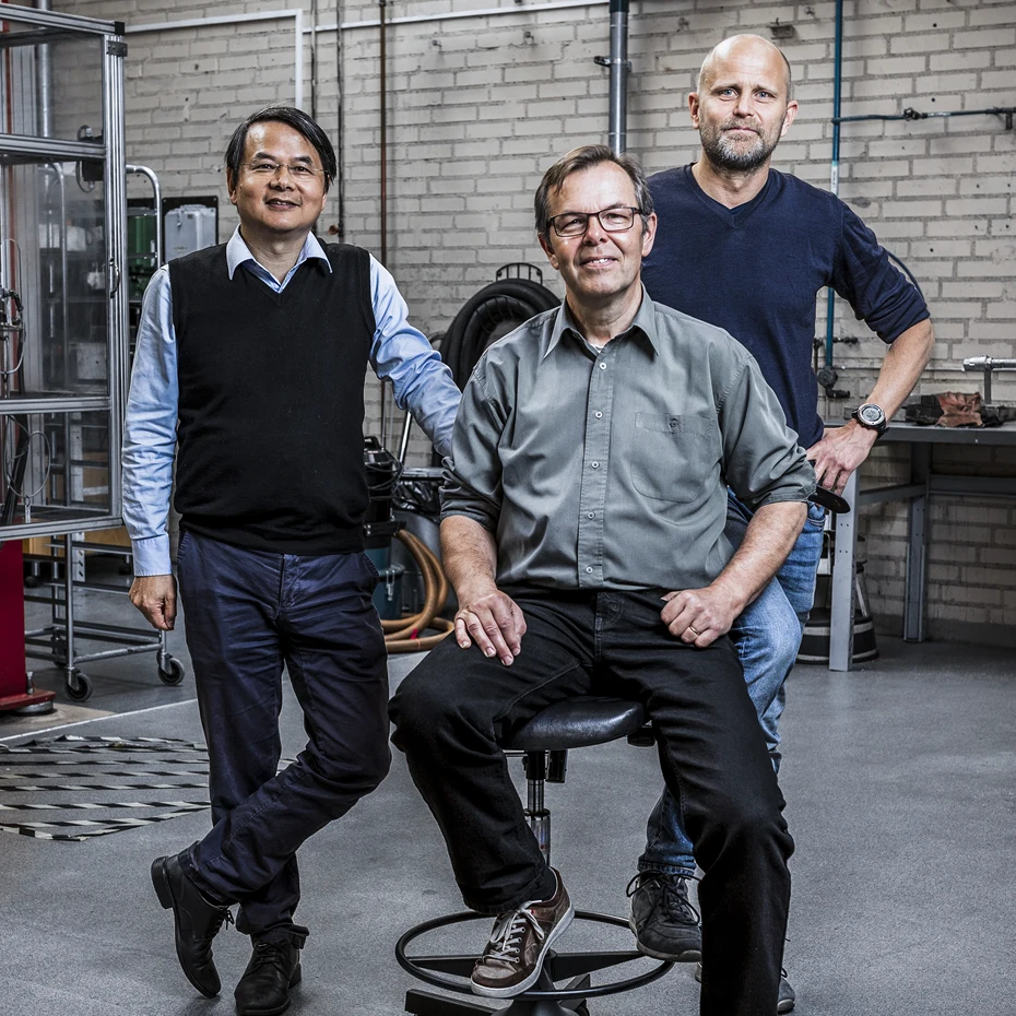 Tre innovatörer: Björn Skårman, Ye Zhou och Hilmar Vidarsson