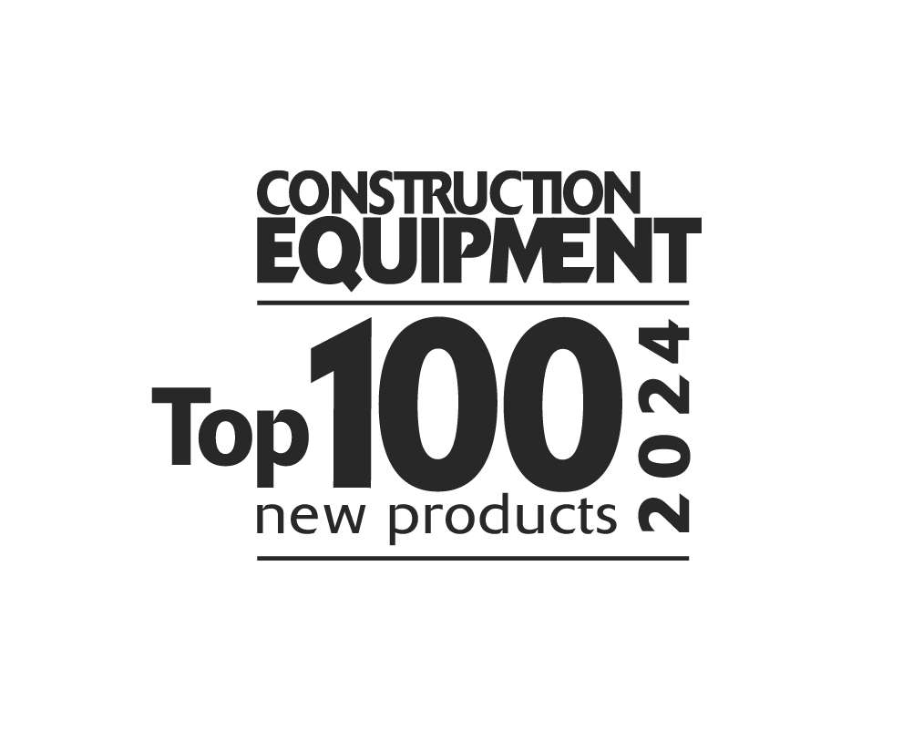 The Construction Equipment magazine Top 100 New Products of 2024 logo.