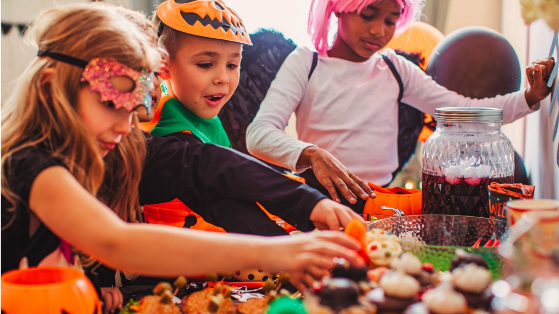 Halloween kids enjoying festivities