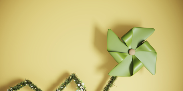 ESG concept with wind turbine paper