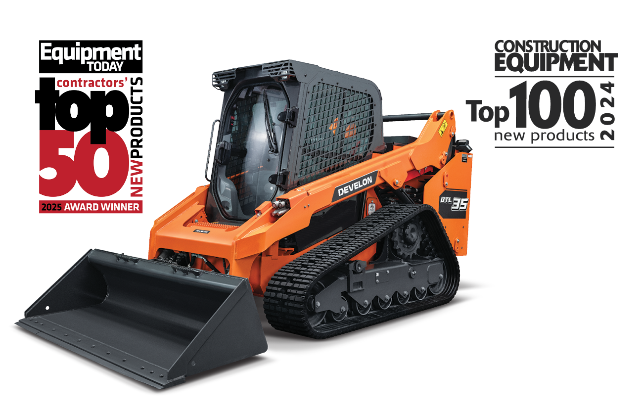 Cut out background of the DEVELON DTL35 compact track loader. 