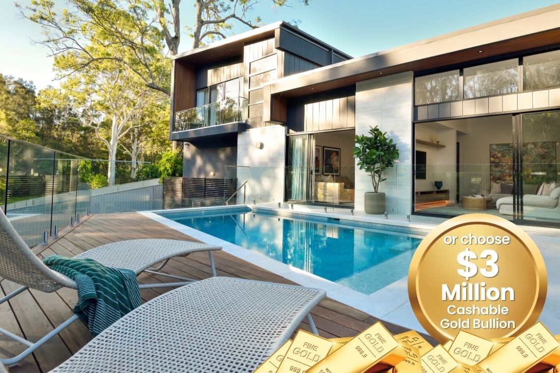 Split level home with pool or choose $3 Million Gold Bullion.
