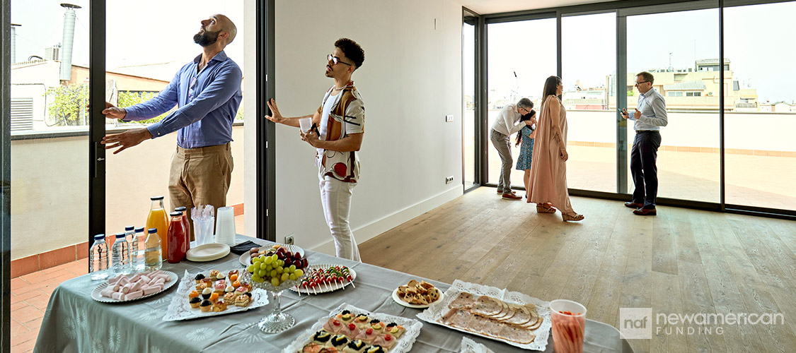 food spread at a home showing