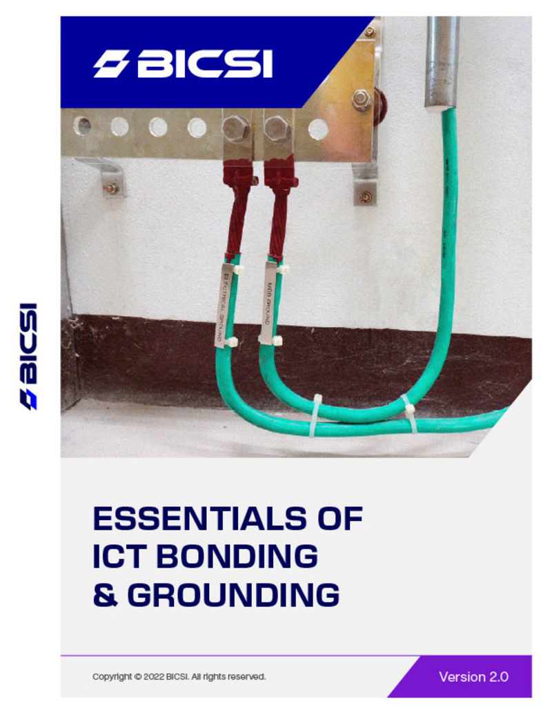 cover image of the BICSI Essentials of ICT Bonding & Grounding