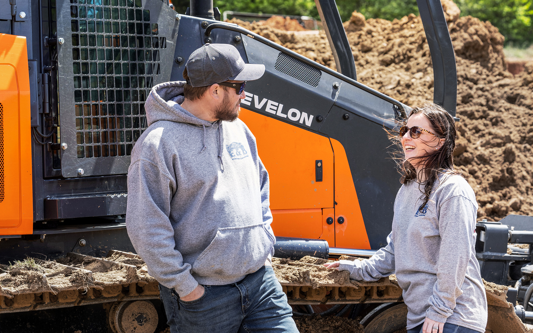 Eric and Brittney Yarbrough, owners of E and B Dirt Works in Alabama.