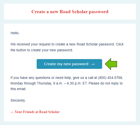create a new password