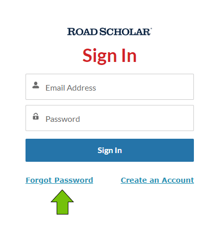 Forget password link