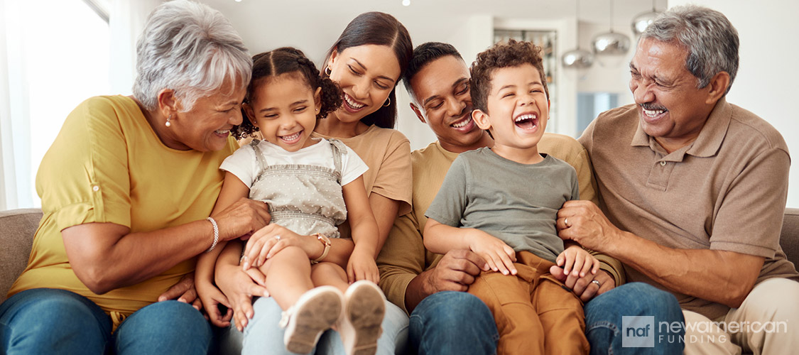 multi-generational, multi-cultural family