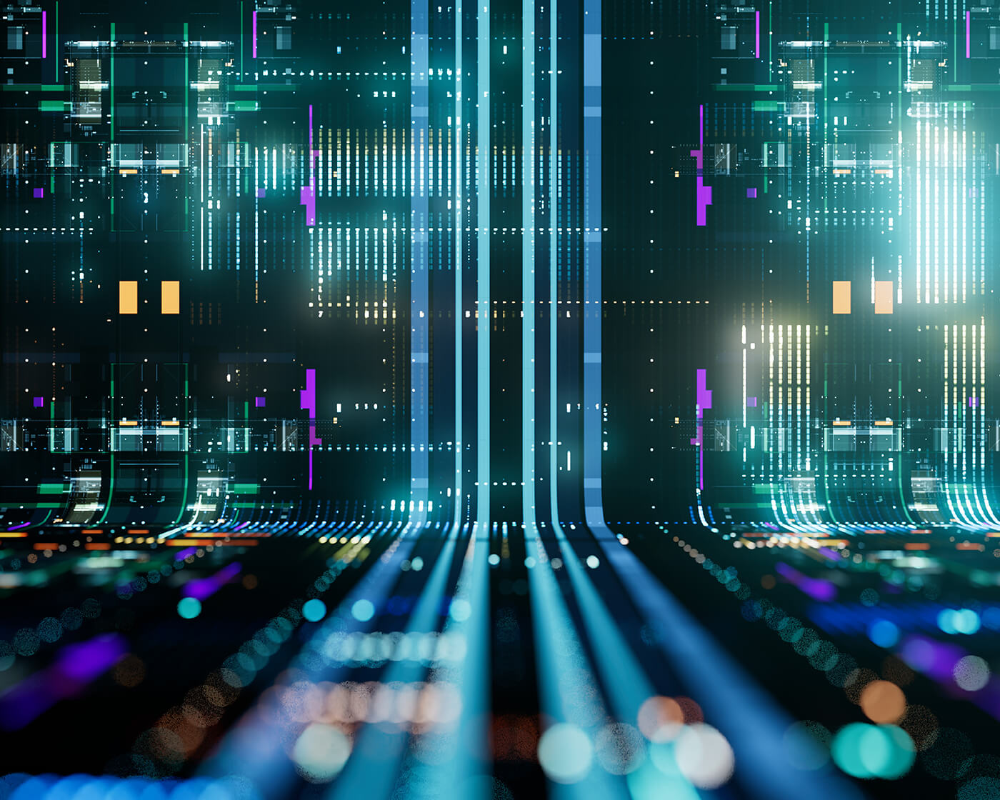 Abstract image of city scene.