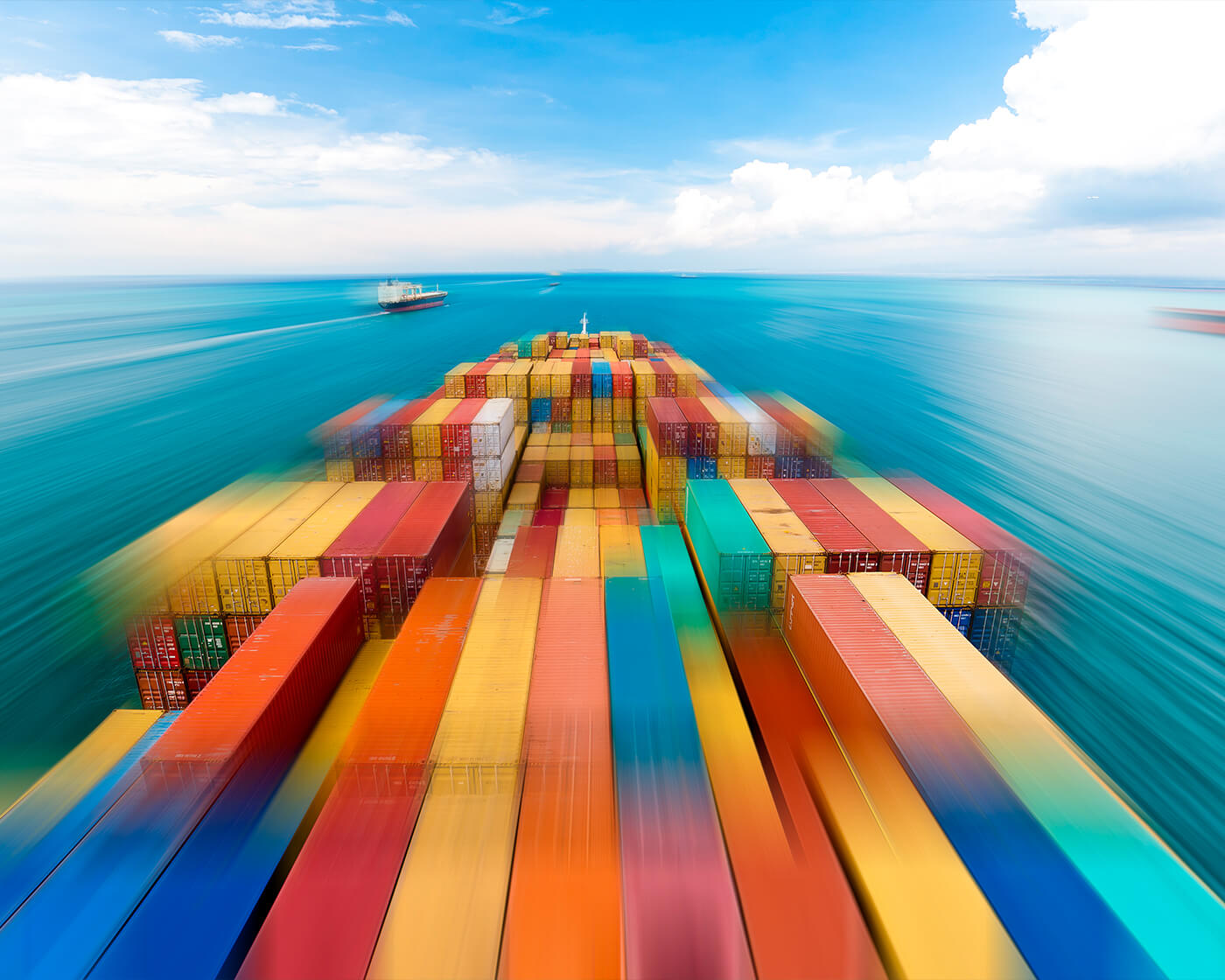 Abstract image of shipping containers.