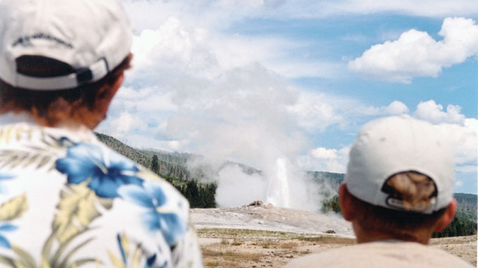 Wildlife and Geysers in Yellowstone with Your Younger Grandchild