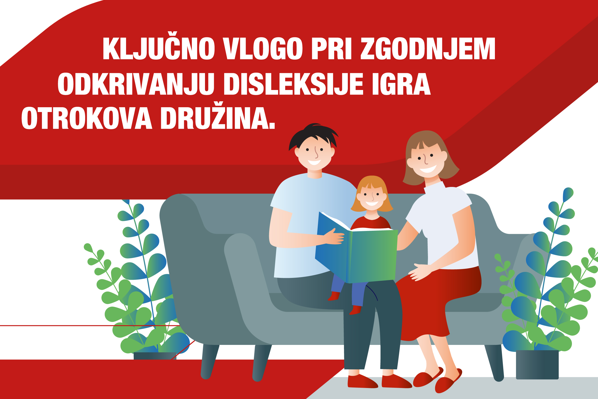 Infografika: Ključno vlogo pri zgodnjem odkrivanju disleksije igra otrokova družina.