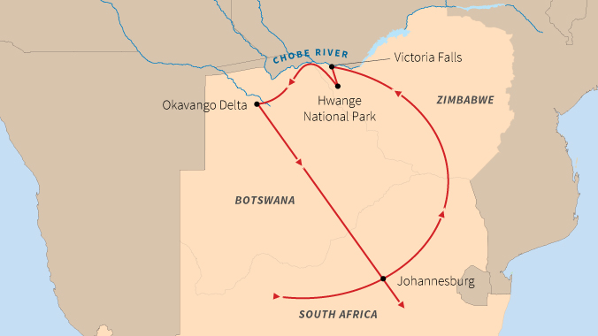 Safari by Water & Land: Zimbabwe, Namibia & Botswana