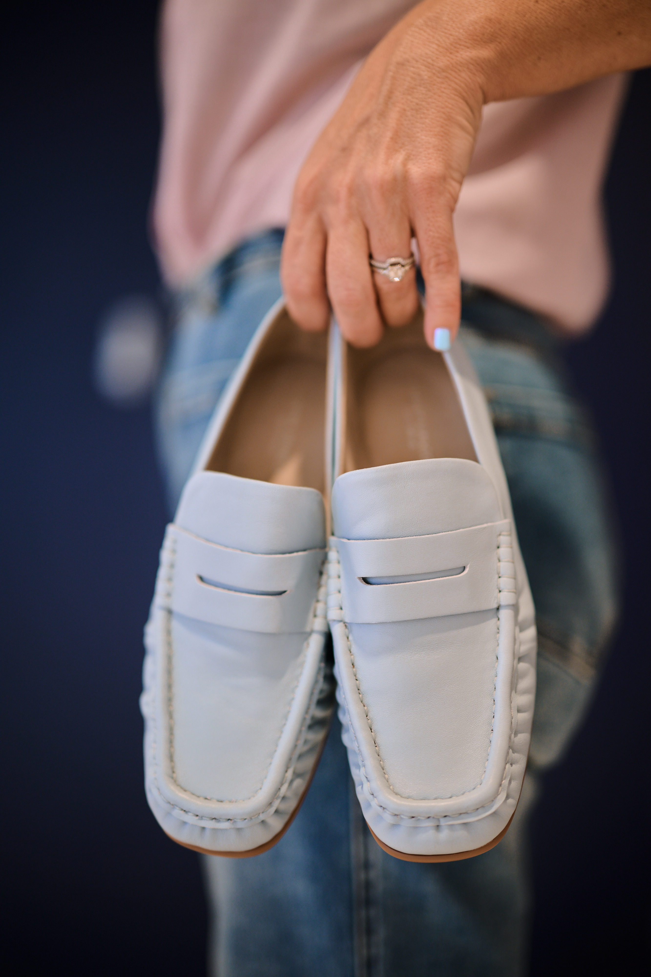 Powder Blue Loafers