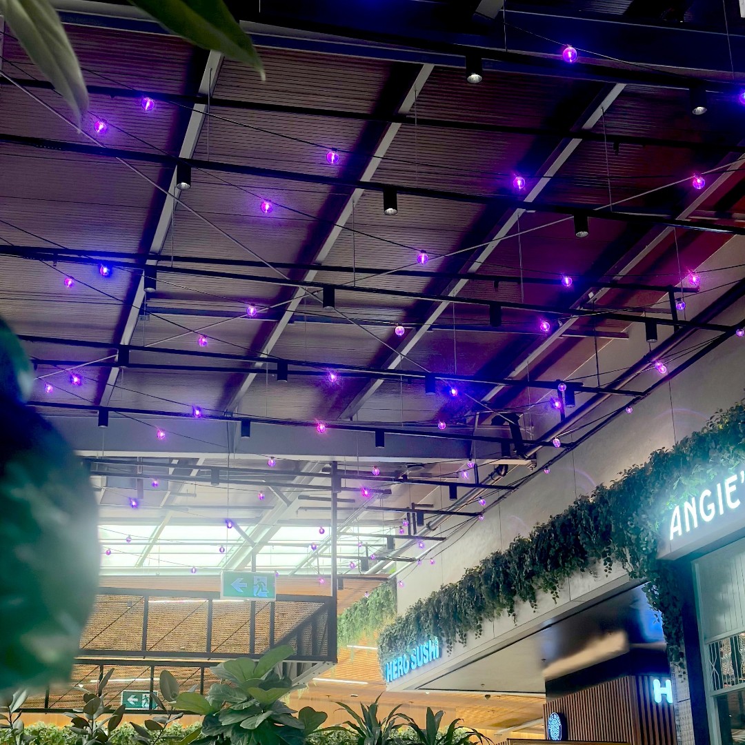 Lighting was changed to purple at Watergardens VIC to celebrate International Women’s Day 