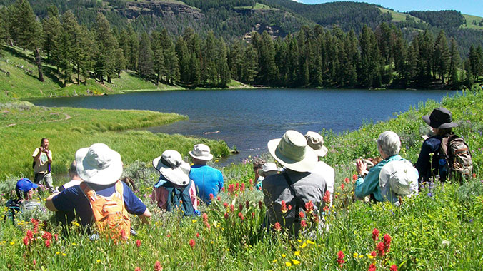 HIking Yellowstone National Park Montana