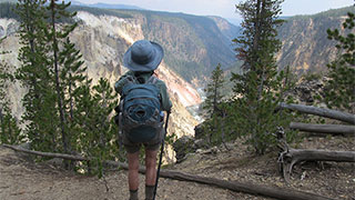 HIking Yellowstone National Park Montana