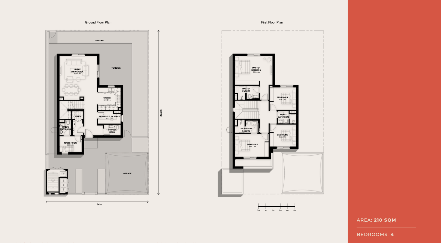 Grove Fountain Views 4 bedroom townhouse typeA floor plan