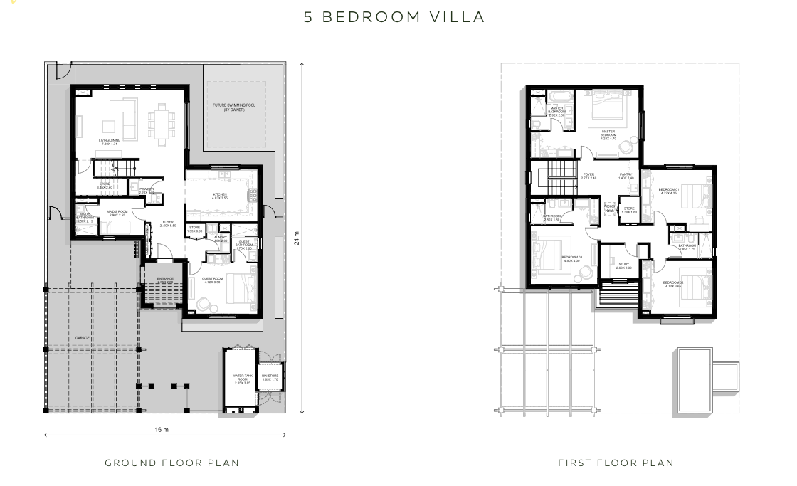 Yas Park Views 5 bedroom villa typea floor plan