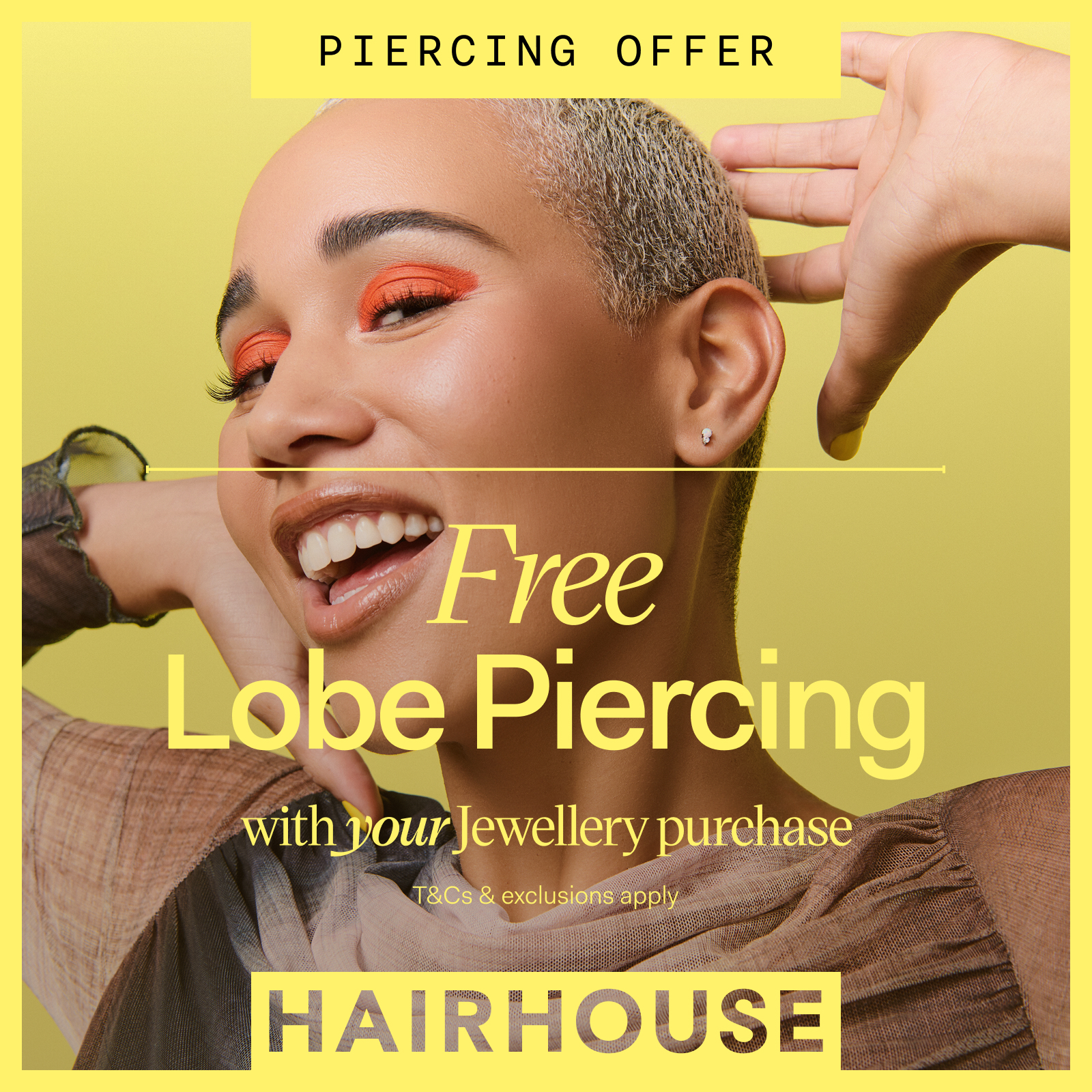 Free Lobe Piercing with your Jewellery Purchase