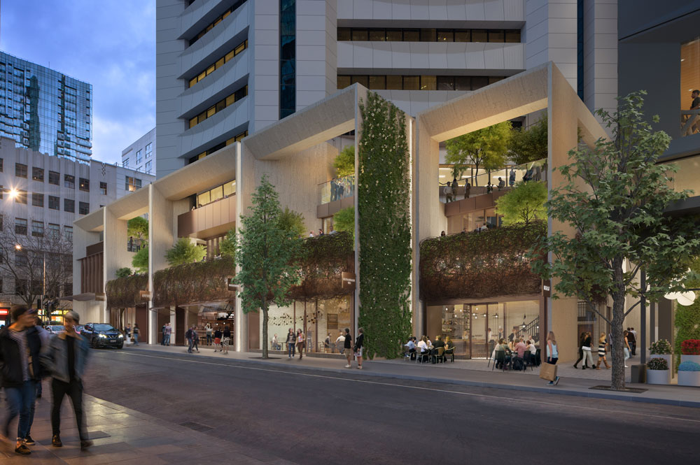 Artist's impression of the Little Collins Street frontage