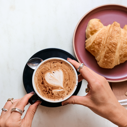 Coffee and croissant