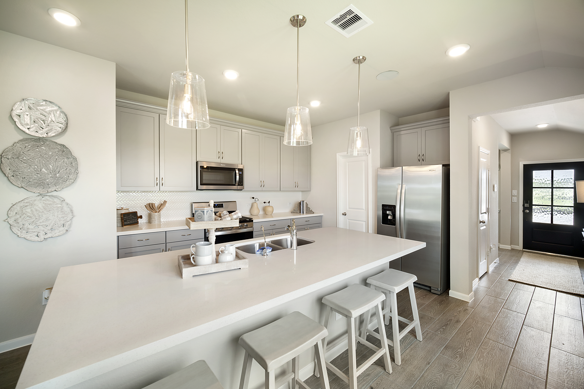 kitchen with pendant lighting