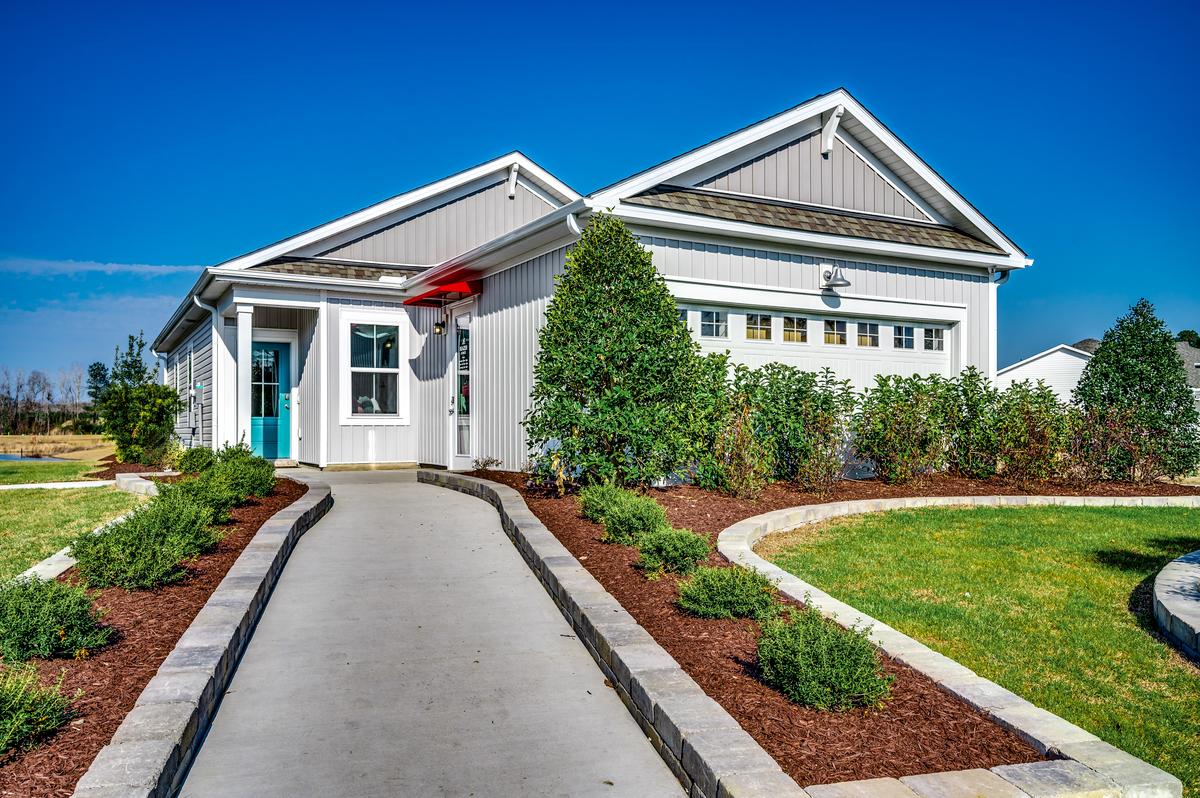 gray vinyl siding with white trim 