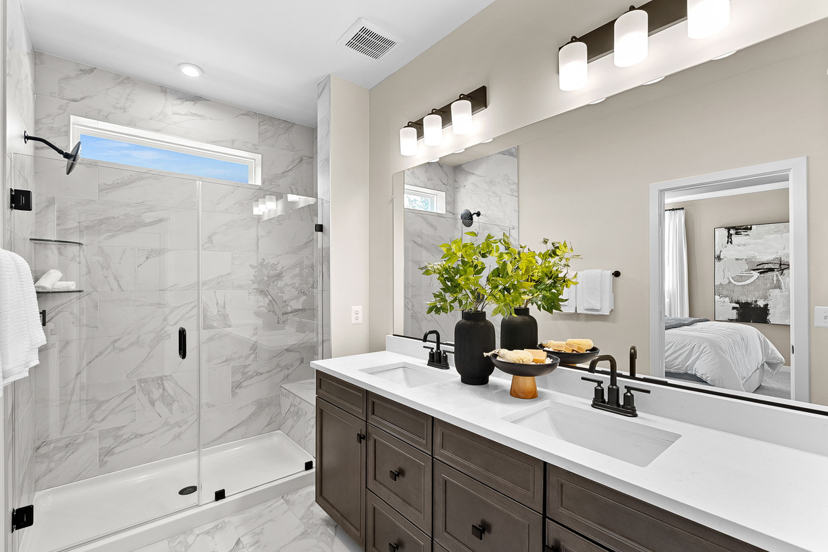 primary bath with oversized shower